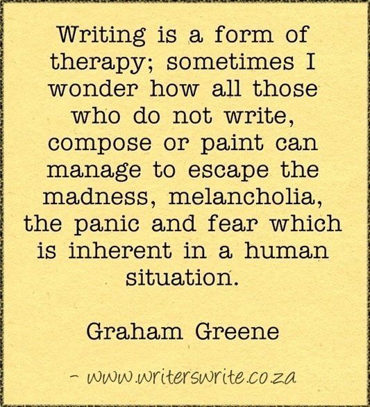 writing is a form of therapy
